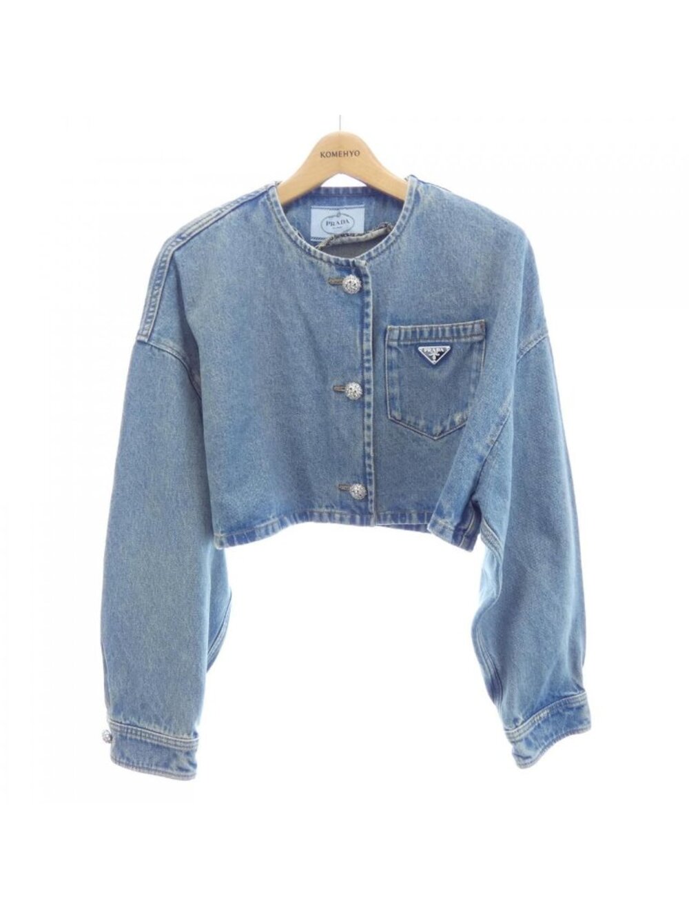 Prada Triangle Logo Denim Jacket